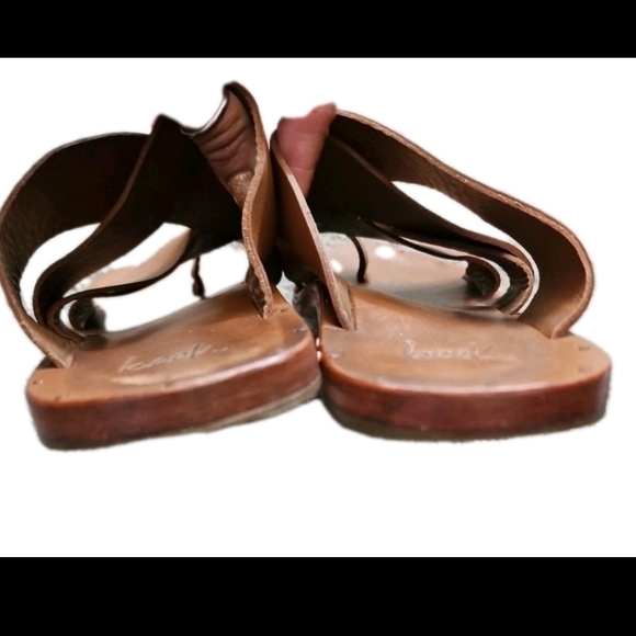 Beek Womens Brown Weaver Toe Loop Handcrafted Leather Comfort Sandal 10 - Picture 6 of 15